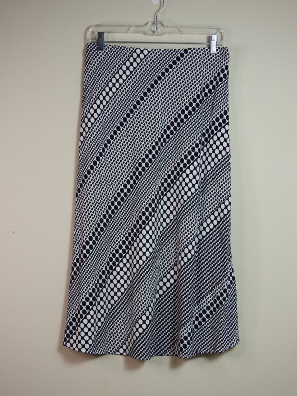 Philosophy Republic Clothing Navy White Polka Dot Midi Skirt A Line Size M - Picture 3 of 10